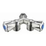 Noyon&thiebault - robinet de machine � laver double y m�le m1 / 2' (15x21) sortie m�le m3 / 4' (20x27) ...