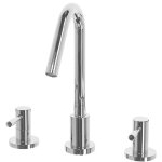 Beliani - robinet mlangeur argent laiton et acier inox argent parfait pour lavabo vasque accessoire ...