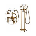 Mirlo - robinet mlangeur sur colonnes rtro pour baignoire florina or ancien