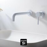 Imex products - robinet mitigeur de lavabo anti - calcaire encastr blanc mat imex etna glt023 / bl