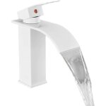 [jamais utilis�] robinet mitigeur lavabo cascade blanc ? anti - �claboussures ? laiton haute puret� ? ...