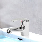 Robinet mitigeur de lavabo chrome design cartouche ceramique Robinet mitigeur de lavabo chrome design cartouche ceramique