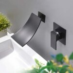 Robinet mitigeur murale lavabo m�langeur salle de bain avec cascade bec extra - large robinet encastr� ...