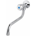 Le sanitaire - robinet mural orientable, eau froide, dn 15, poign�e plastique, laiton chrom�