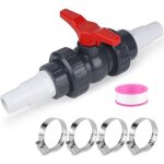 Robinet de piscine avec raccord pour tuyau de 32 � 38 mm, raccord pour tuyau d'arrosage, vanne d'arr�t ...