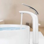 Robinet de salle de bain blanc mitigeur lavabo salle de bain mitigeur monocommande salle de bain mitigeur ...