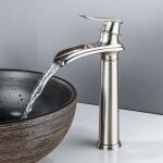 Vurahome - robinet de salle de bain cascade haute, robinet de lavabo mat bross� r�tro, robinets de lavabo ...