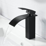 Robinet salle de bain cascade, mitigeur en laiton, eau chaude et froide disponible, robinetterie chrom� ...