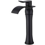 Robinet de salle de bain cascade mitigeur vasque haut peintre noir retro style