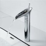 Robinet salle bain chrome, robinet salle de bain cascade mitigeur lavabo chrome r�tro � levier unique ...