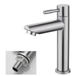 Robinet salle bain eau froide uniquement robinet lavabo surface chrom� en cuivre durable robinetterie ...