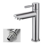 Robinet salle bain eau froide uniquement robinet lavabo surface chrom� en cuivre durable robinetterie ...