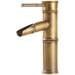 Ideko - robinet de salle de bain mitigeur lavabo design antique bambou laiton ceramique idean10