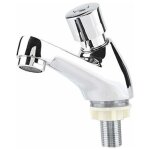 Robinet temporis� lave main lavabo robinet chrom� automatique robinet d'�conomie fermeture d'eau robinet ...