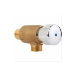 Robinet mural lave - mains temporis� tempostop, m�le 15x21 avec bouton