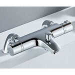 Robinet thermostatique de baignoire, mitigeur thermostatique baignoire / douche, en laiton chrom�