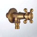 Robinet de vadrouille r�tro, robinet mural en laiton pour salle de bain, �vier de jardin