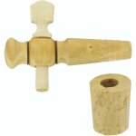 Robinet vinaigrier bois avec bouchon li�ge 2, 5 9 x 69