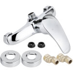 Robinetterie de douche murale en cuivre raccord filet� g1 / 2 pour m�langeur eau chaude / froide, accessoire ...