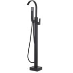 Beliani - robinetterie sur pied acier zinc et laiton noir mat 112 cm facile à entretenir ribbon Beliani - robinetterie sur pied acier zinc et laiton noir mat 112 cm facile à entretenir ribbon