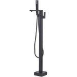Beliani - robinetterie sur pied laiton acier aluminium noir mat 120 cm finition solide della
