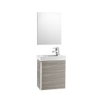 Roca - meuble + lave - mains + miroir 45cm mini - gris sable