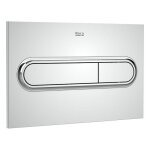 Roca - pl1 dual (une) plaque d'actionnement encastre double couleur : chrom brillant