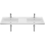 Roca - the gap double vasque murale en porcelaine