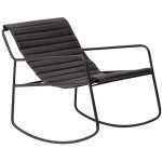 Made in meubles - rocking chair en cuir noir sydney Made in meubles - rocking chair en cuir noir sydney