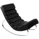 Rocking chair design noir et acier chrom� taylor