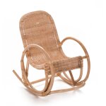 M&s - rocking chair enfant 40x68x62 cm en rotin naturel