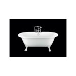 Baignoire ancienne sur pieds chelsea blanche 170 cm pieds de lion blancs