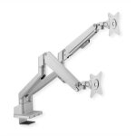 Roline support de moniteur lcd argent� double bras