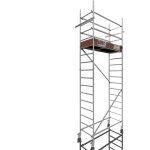 Rollfix 2. 0 500, hauteur de travail 5m, roues d'chafaudage incluses (125mm) & ancrages muraux