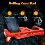 Rolling knee protector avec 5 roulettes universelles et plateau � outils, rotatif atelier mixed knee ...