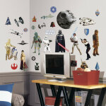 Roommates - 31 stickers star wars trilogie 4 planches de 25x46cm Roommates - 31 stickers star wars trilogie 4 planches de 25x46cm