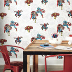 Roommates - rouleau de papier peint auto - adh�sif - marvel avengers comics - spiderman, captain america, ...