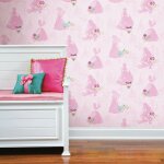 Roommates - rouleau de papier peint auto - adhésif - ombre des princesses disney - rose Roommates - rouleau de papier peint auto - adhésif - ombre des princesses disney - rose
