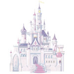 Roommates - stickers ch�teau belle au bois dormant princesse disney 83x107cm