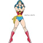 Roommates - sticker g�ant repositionnable wonder woman dc comics 45, 7cm x 101, 6cm