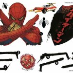 Roommates - stickers muraux géant marvel spider man japon - rouge Roommates - stickers muraux géant marvel spider man japon - rouge