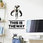 Roommates - sticker mural star wars : the mandalorian, logo - this is the way -
