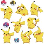 Roommates - stickers repositionnables pikachu pokemon 22, 9cm x 92, 7cm