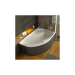 Ravak - rosa ii 150x105 cm baignoire d'angle orientation droite en acrylique, sans pieds, blanc (ro1500newp) ...