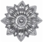 Rosace avec d�tail floral - diam�tre �90mm - � visser avec taraudage m6 - aluminium deco fer forge