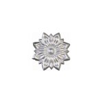 Rosace avec d�tail floral en fonte zingu�e - diam�tre 90mm - � visser avec taraudage m5 (4, 2mm) deco ...