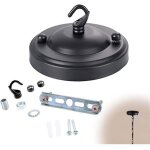 Rosace de plafond m�tal noir auvent de plafond rosace plafond luminaire plafond avec accessoire pour ...