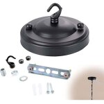Rosace de plafond mtal noir auvent de plafond rosace plafond luminaire plafond avec accessoire pour ...
