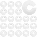 Rosace radiateur 30pcs rosace radiateur plastique 16 mm cache radiateur blanc pour diam�tre de tuyau, ...