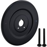 Rosace de rechange pour robinets de baignoire et de douche avec poign�e de signal en finition noire mate ...